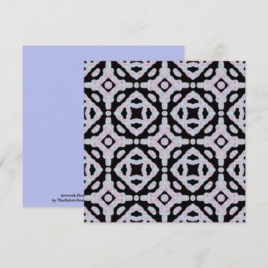 Pastel Colored Squiggly Discs Symmetrical Pattern Karte (Vorne/Hinten)