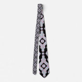 Pastel Colored Squiggly Discs Symmetrical Pattern Krawatte (Rückseite)