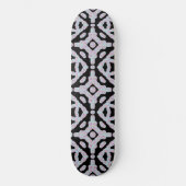 Pastel Colored Squiggly Discs Symmetrical Pattern Skateboard (Vorderseite)