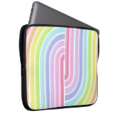 PASTEL COLORED STRIPED PATTERN LAPTOPSCHUTZHÜLLE (Vorne Rechts)