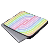 PASTEL COLORED STRIPED PATTERN LAPTOPSCHUTZHÜLLE (Vorne Knopf)