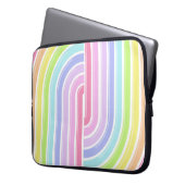 PASTEL COLORED STRIPED PATTERN LAPTOPSCHUTZHÜLLE (Vorderseite Links)