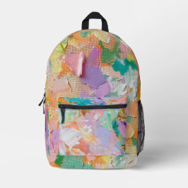 PASTEL COLORED TORN PAPIER SEHEN ABSTRAKT AUS BEDRUCKTER RUCKSACK