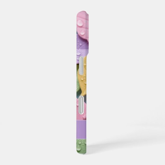 Pastel Colorful Leaf Pattern iPhone 16 Hülle (Rechte Seite)