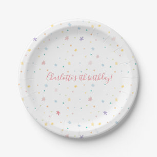 PASTEL COLORFUL PATTERN Kids Spaß whimsissige Farb Pappteller