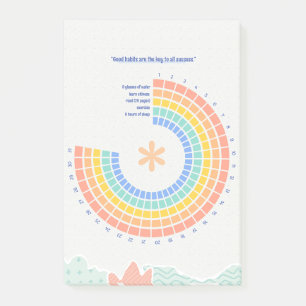 Pastel Colorful Rainbow Boho Custom Monthly Post-it Klebezettel