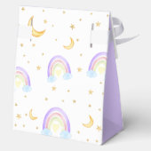 Pastel Colorful Rainbow Moon Star Baby Dusche Geschenkschachtel (Rückseite)
