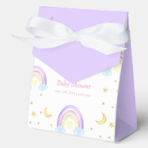 Pastel Colorful Rainbow Moon Star Baby Dusche