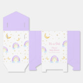 Pastel Colorful Rainbow Moon Star Baby Dusche Geschenkschachtel (Ungefaltet)