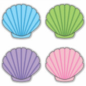 Pastel Colorful Seashell Pack Aufkleber (Vorderseite)