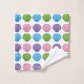 Pastel Colorful Seashell Pack Badhandtuch Set (Waschlappen)