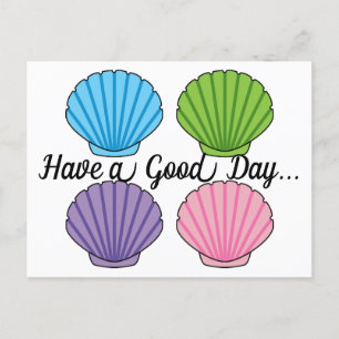 Pastel Colorful Seashell Pack Eigener Text hinzu Feiertagspostkarte