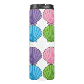 Pastel Colorful Seashell Pack | Eigener Text hinzu Thermosbecher (Rückseite)