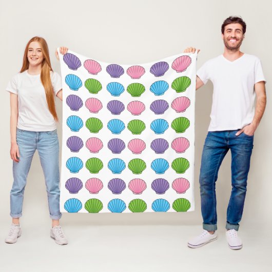 Pastel Colorful Seashell Pack Fleecedecke (Beispiel)