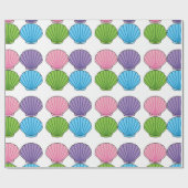 Pastel Colorful Seashell Pack Geschenkpapier (Flach)