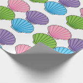 Pastel Colorful Seashell Pack Geschenkpapier (Ecke)