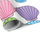 Pastel Colorful Seashell Pack Geschenkpapier (Rolleneckpunkt)