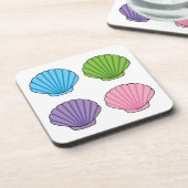 Pastel Colorful Seashell Pack Getränkeuntersetzer (Linke Seite)