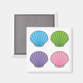 Pastel Colorful Seashell Pack Magnet (Vorderseite/Rückseite)