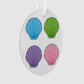 Pastel Colorful Seashell Pack Ornament (Vorderseite)