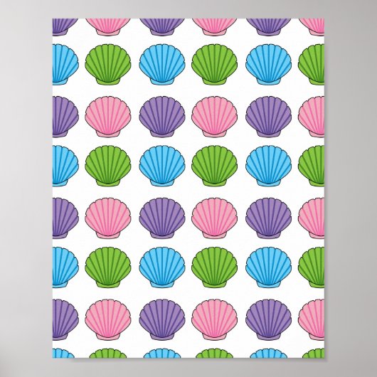 Pastel Colorful Seashell Pack Poster (Vorne)