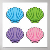 Pastel Colorful Seashell Pack Poster (Vorne)