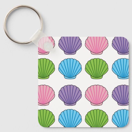 Pastel Colorful Seashell Pack Schlüsselanhänger (Vorderseite)