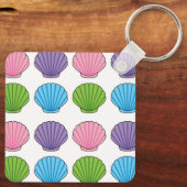 Pastel Colorful Seashell Pack Schlüsselanhänger (Rückseite)