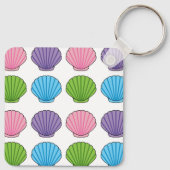 Pastel Colorful Seashell Pack Schlüsselanhänger (Rückseite)