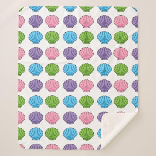 Pastel Colorful Seashell Pack Sherpadecke (Vorderseite)