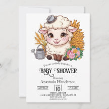 Pastel Colorful Sheep Baby Dusche