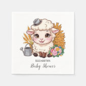 Pastel Colorful Sheep Baby Dusche Serviette (Vorderseite)