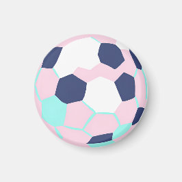 Pastel Colorful Soccerball Magnet