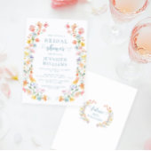 Pastel Colorful Wildblume Boho Brautparty Einladung