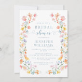 Pastel Colorful Wildblume Boho Brautparty Einladung (Vorderseite)