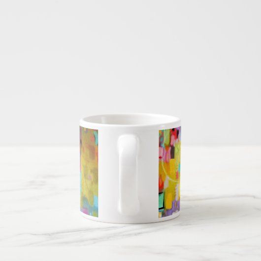 Pastel Colors Abstract Design Espresso Tasse (Rückseite)