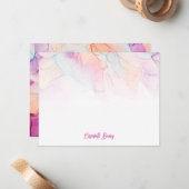 Pastel Colors Alcohol Tinte Personalisiert Mitteilungskarte (Vorderseite/Rückseite Beispiel)
