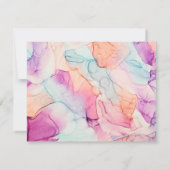 Pastel Colors Alcohol Tinte Personalisiert Mitteilungskarte (Rückseite)