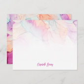 Pastel Colors Alcohol Tinte Personalisiert Mitteilungskarte (Vorne/Hinten)