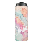 Pastel Colors Alcohol Tinte Personalisiert Thermosbecher (Vorderseite)
