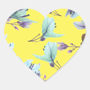 Pastel Colors Bougainvillea Blume Herz-Aufkleber