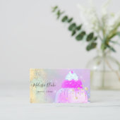 pastel colors cake logo visitenkarte (Stehend Vorderseite)