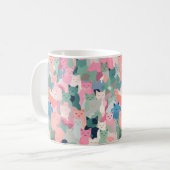 Pastel Colors Cat Camouflage Kaffeetasse (Vorderseite Links)