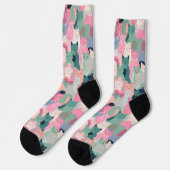 Pastel Colors Cat Camouflage Socken (Linkes Detail)