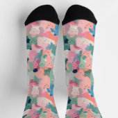 Pastel Colors Cat Camouflage Socken (Oben)
