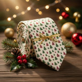 Pastel Colors Christmas Trees Krawatte