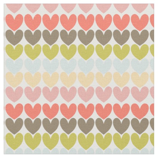 Pastel Colors Ditsy-Liebe hört Gemustertes Design Stoff (Nahaufnahme)