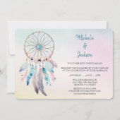 Pastel Colors Dreamcatcher Wedding Einladung (Vorderseite)
