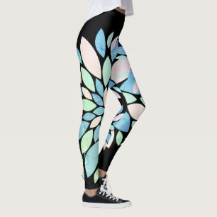 Pastel Colors Happy Lila Petals Leggings