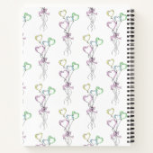 Pastel Colors Heart Balloons Notebook Notizblock (Rückseite)